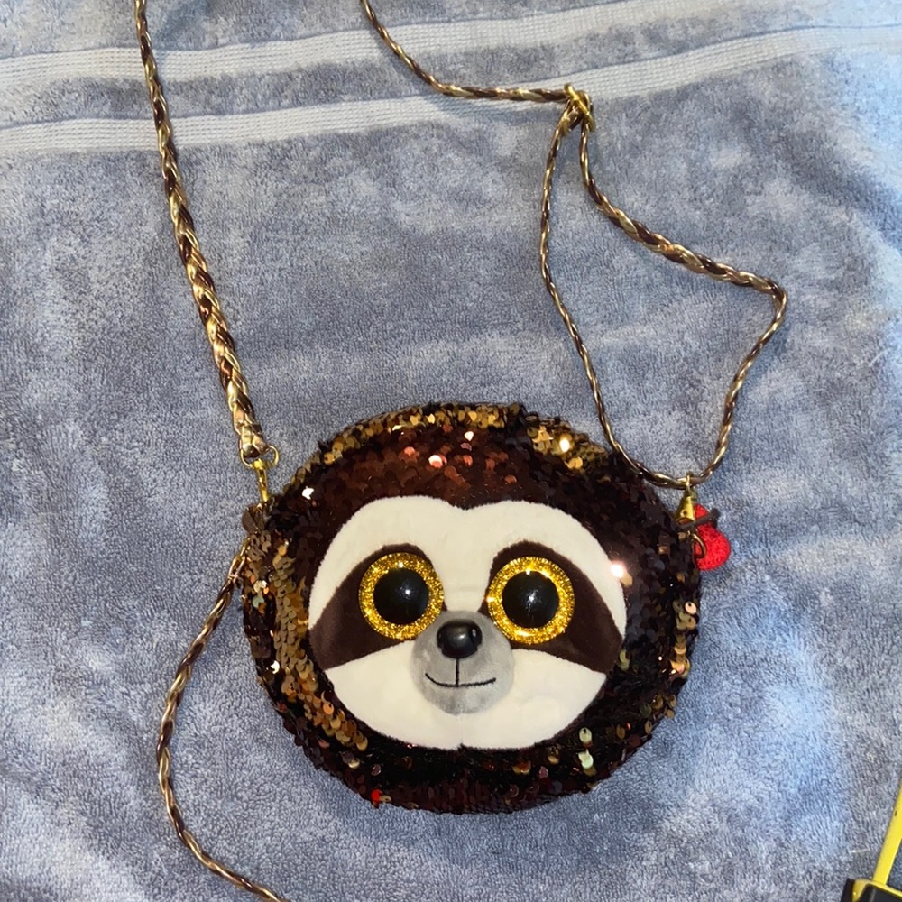 TY Sequin Sloth crossbody bag